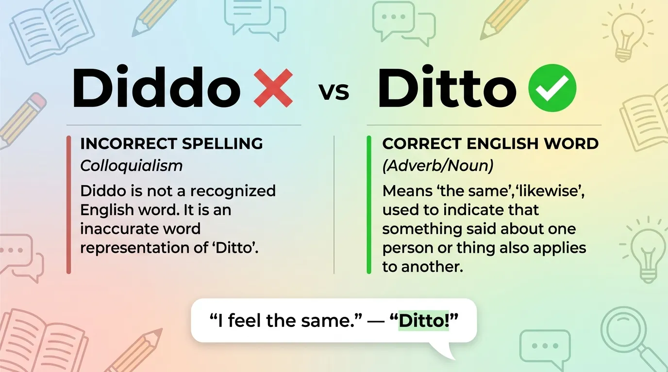 Diddo Or Ditto