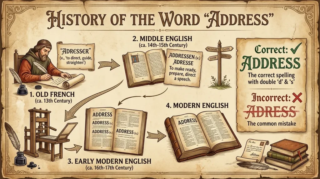 The Origin of Address vs Adress