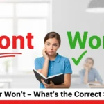 Wont or Won't