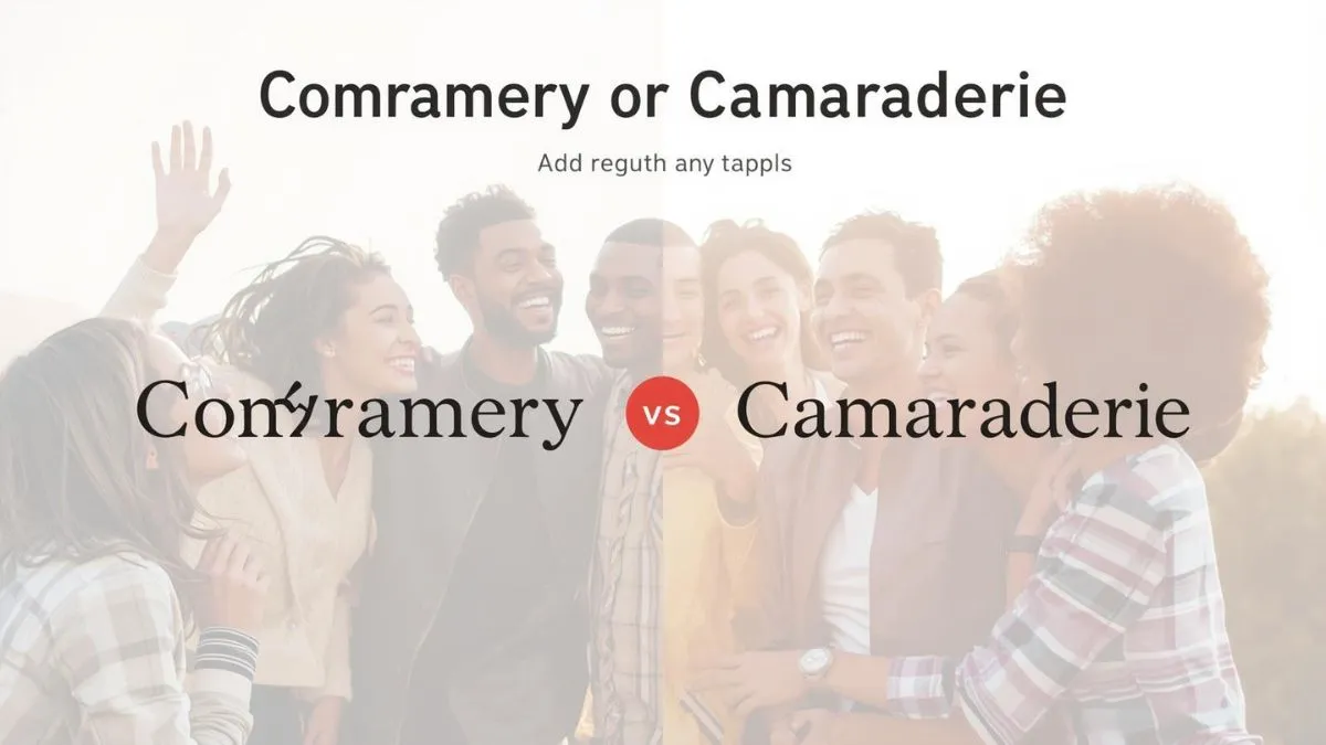 Comradery Or Camaraderie