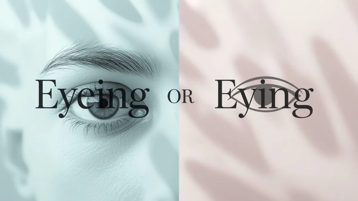 Eyeing Or Eying