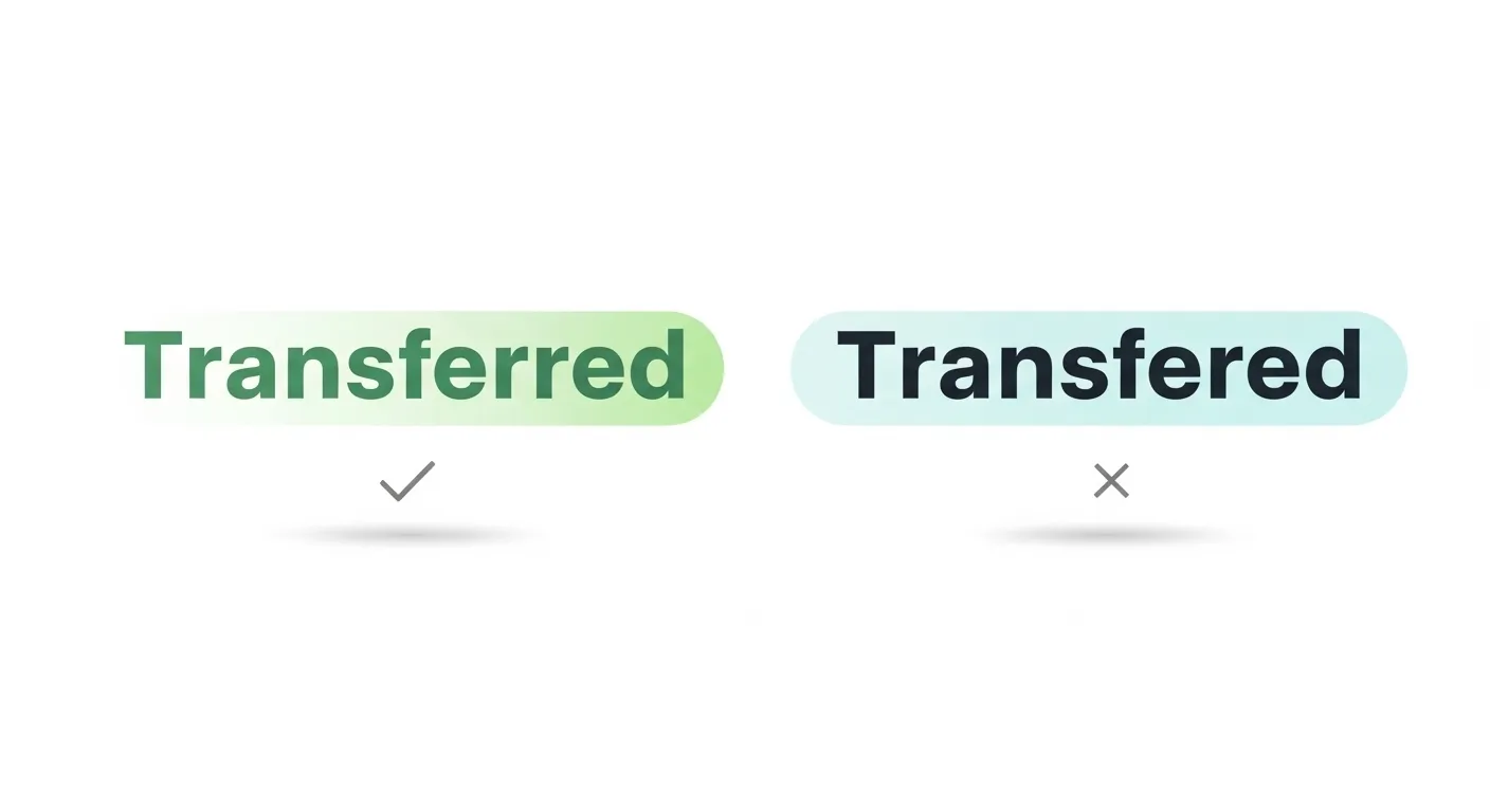 Transferred or Transfered