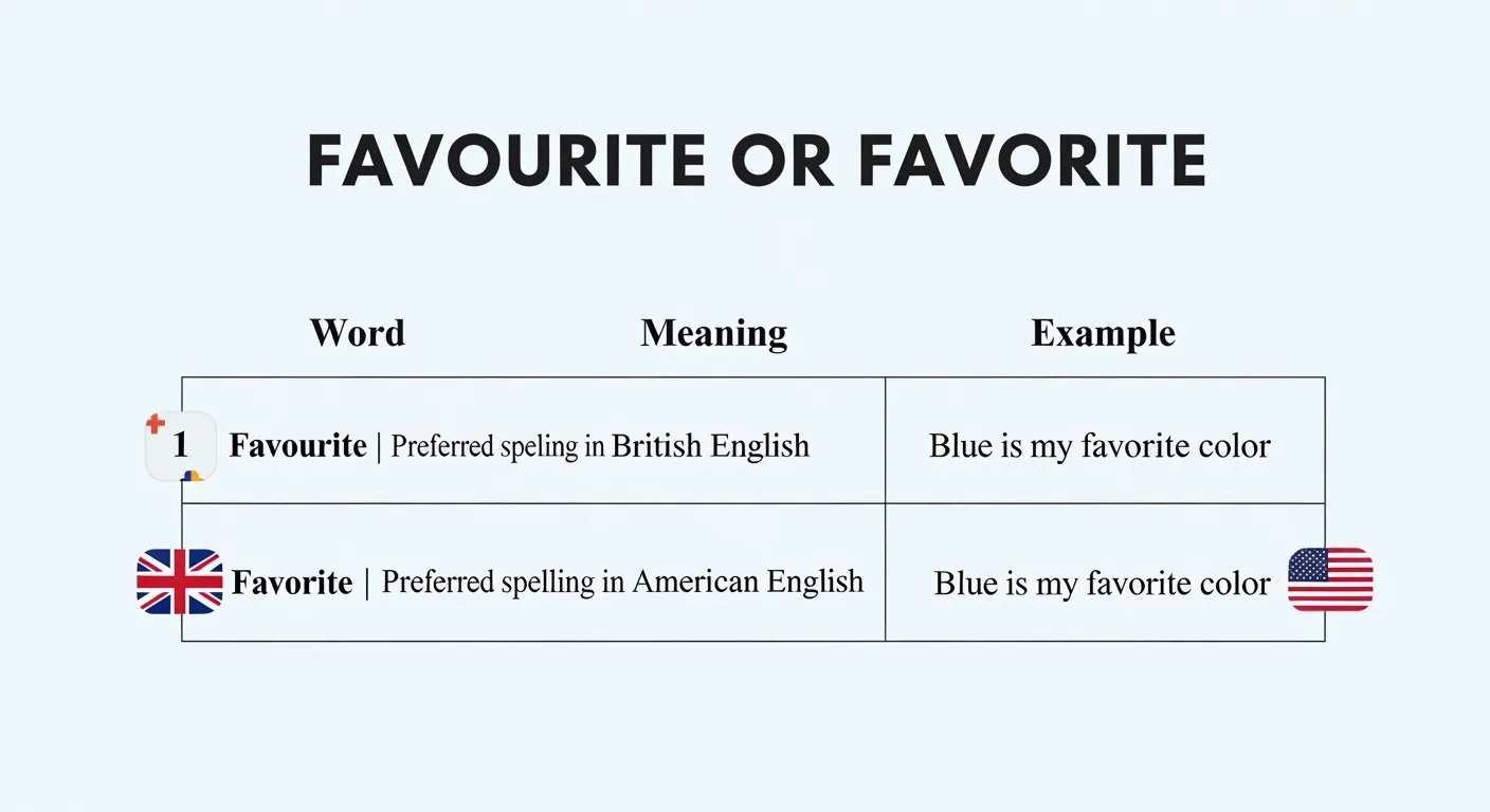 favourite or favorite