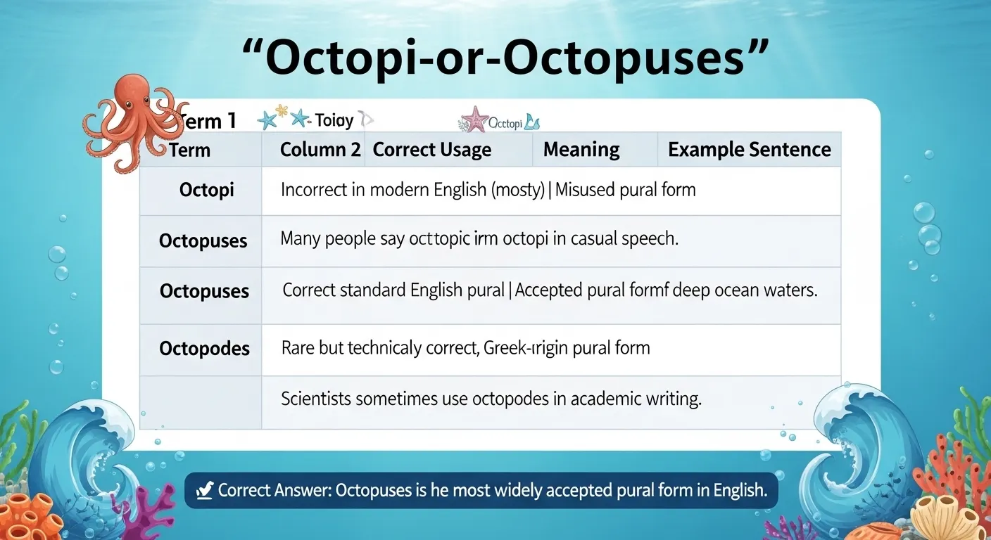 Octopi or Octopuses