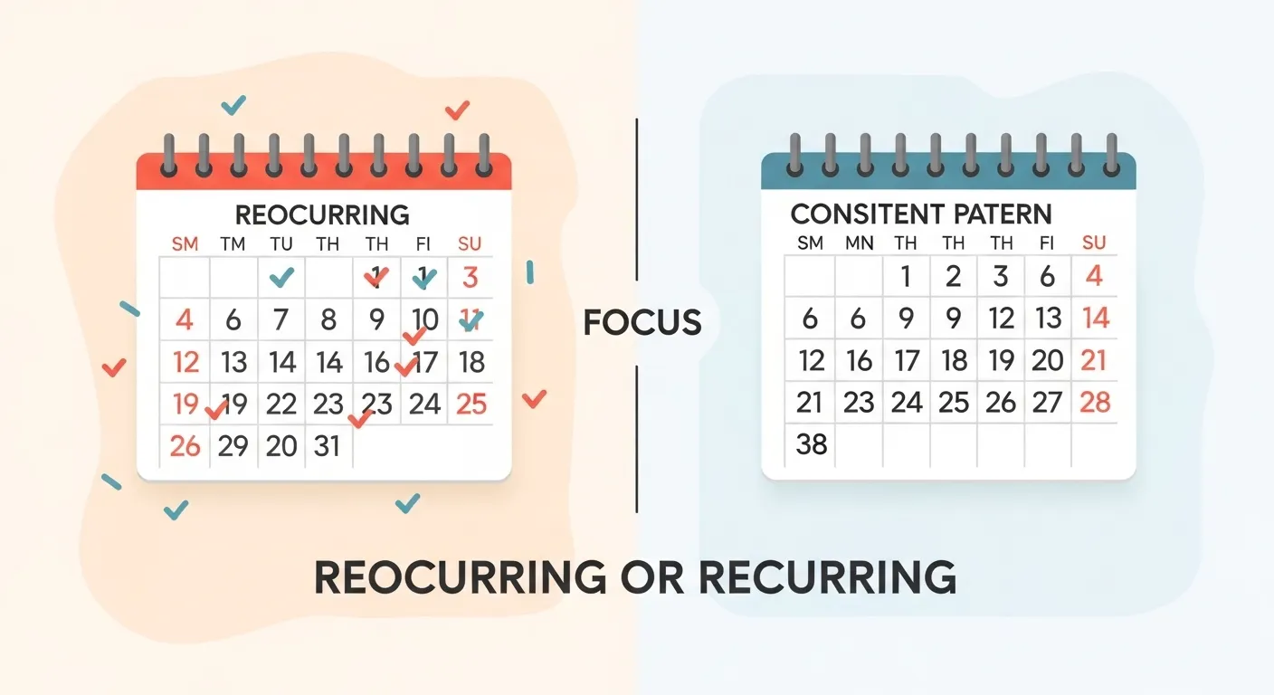 reoccurring or recurring